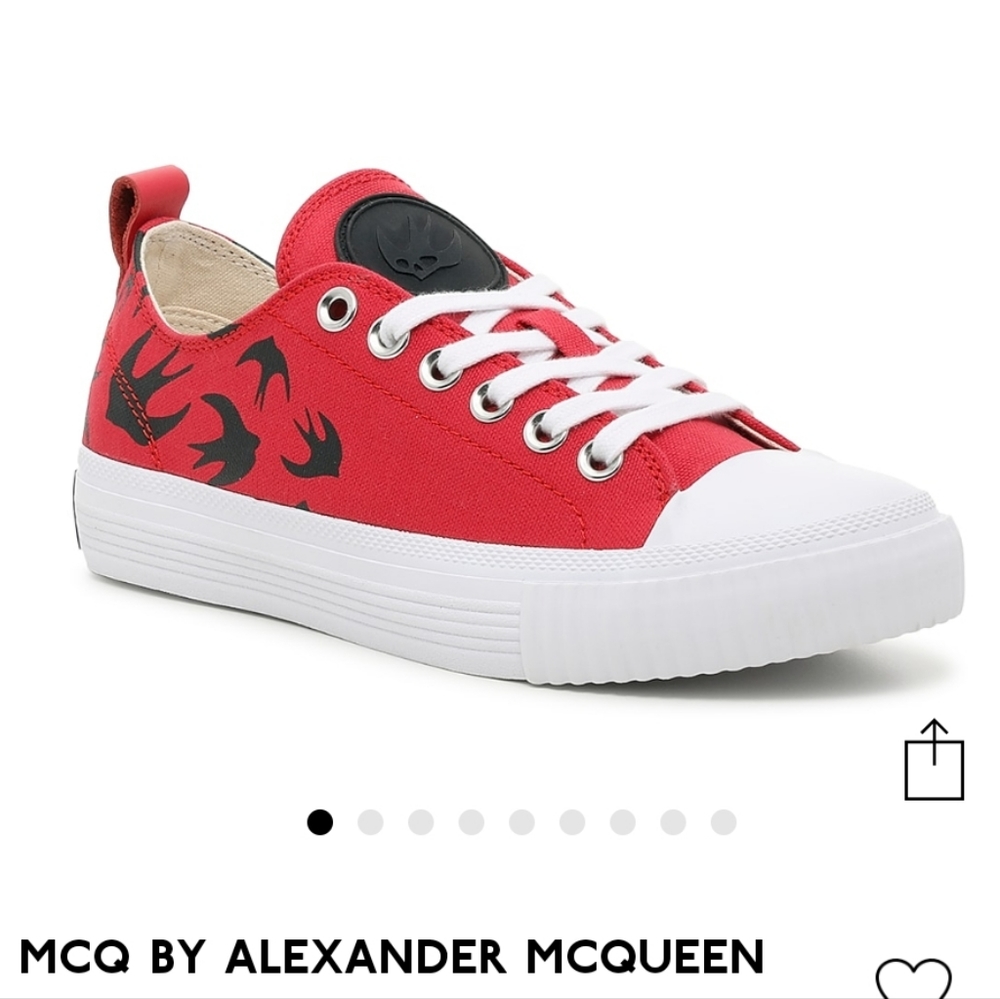 McQ by Alexander McQueen Red Swallow Sneakers Sz 39 NIB